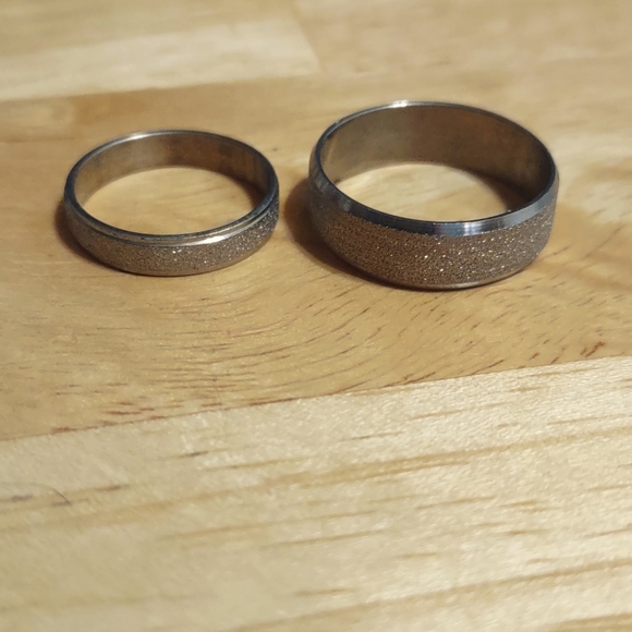 Zales Jewelry - Stainless steel wedding band set hers and his set .